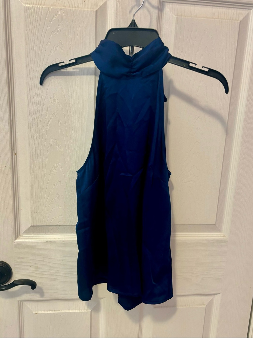 Forever 21 Navy Blue Halter Neck Sleeveless Top - small